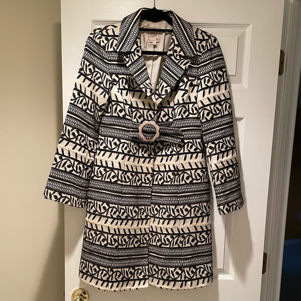 Nanette Lepore Embroidered Belted Coat